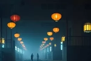 镜面幕墙上倒映出的城市天际线